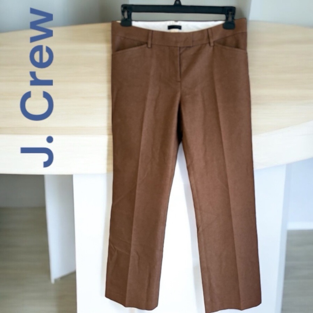 J. Crew Size 4 Brown/subtle shimmer Wide Leg Trouser/Dress Pants.  EUC!